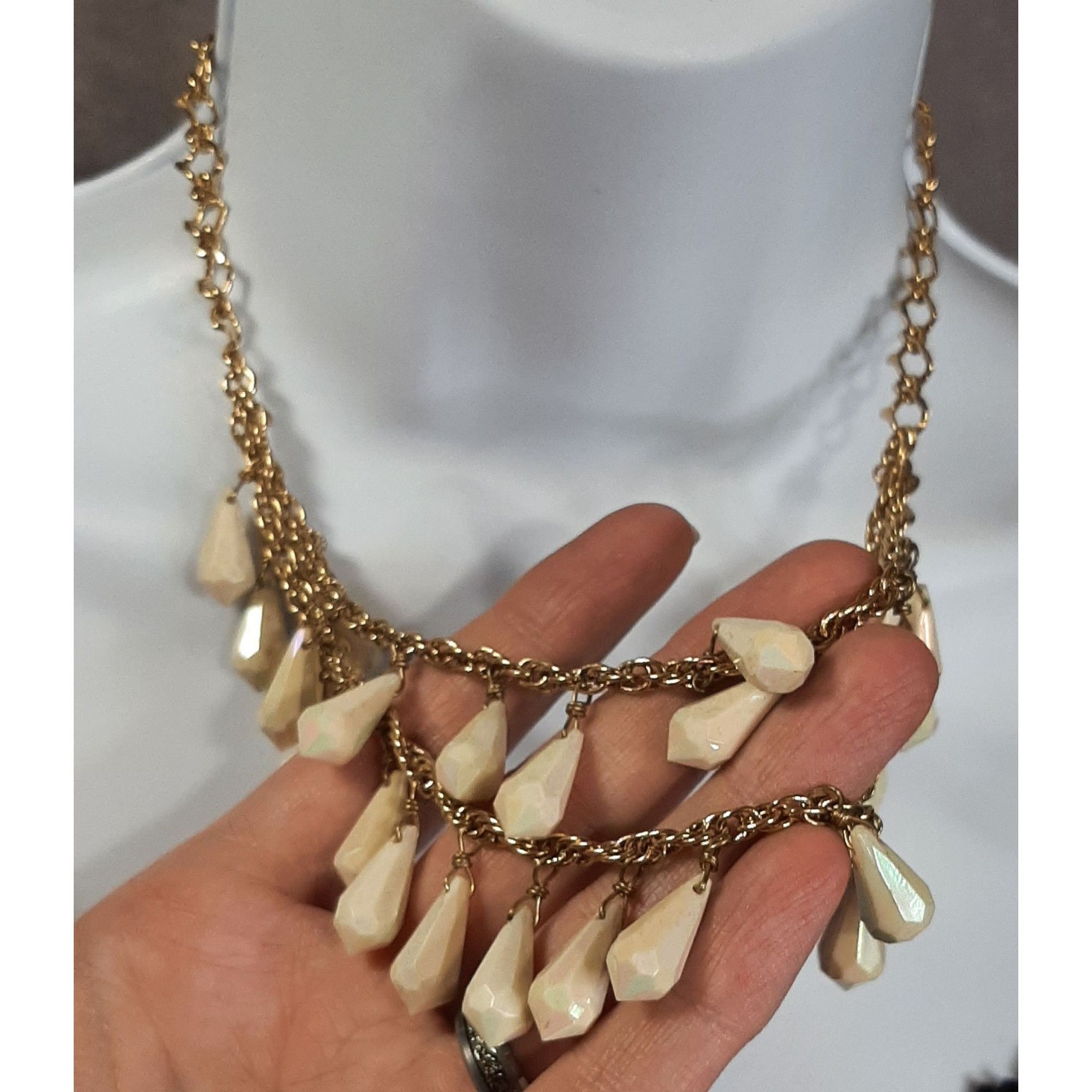 Kate Spade Kate Spade Layered Gold-Tone Necklace With Cream Teardrop Be Size ONE SIZE - 3 Thumbnail