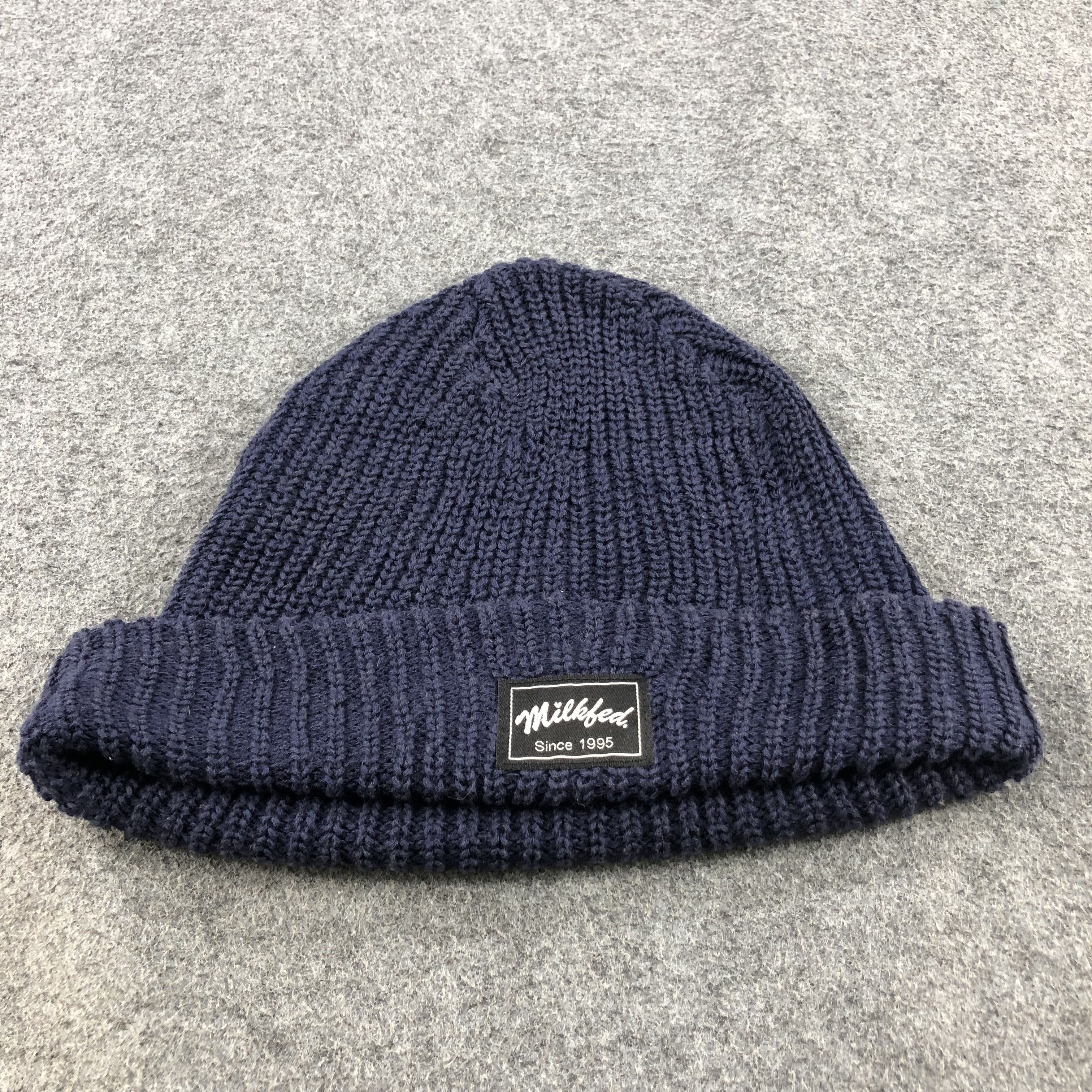 Vintage Milk Fed Fisherman Beanie Snowcap Snow Hat Winter Hat B217 Size ONE SIZE - 3 Thumbnail