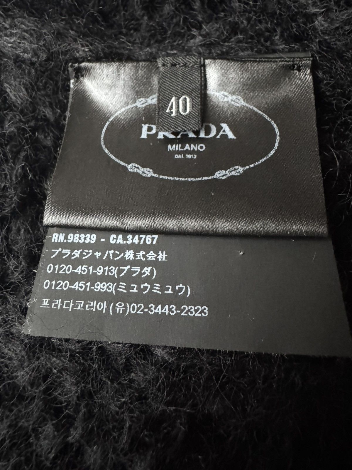 Prada Prada Women’s Black Mohair Sweater Size S / US 4 / IT 40 - 9 Thumbnail