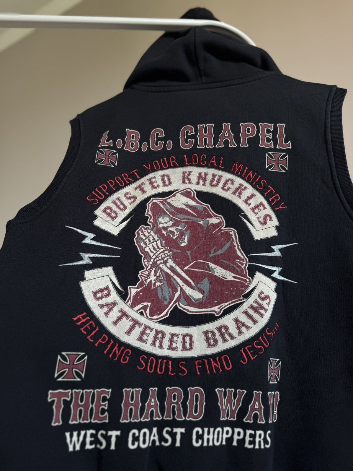 West Coast Choppers West Coast Chopper Big Cross Logo Sweatshirt vest hoodie Size US L / EU 52-54 / 3 - 6 Thumbnail