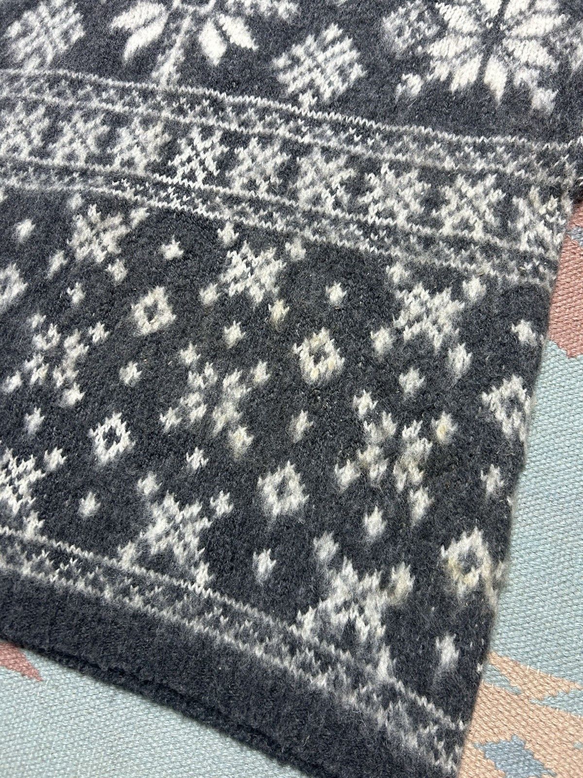 Vintage VTG Woolrich wool knit sweater snowflake fair isle medium Size XL / US 12-14 / IT 48-50 - 3 Thumbnail