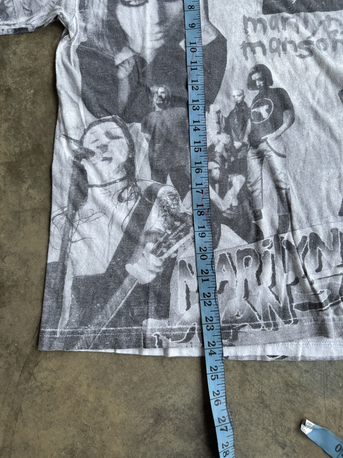 Marilyn Manson *RARE* VINTAGE MARILYN MANSON AOP METAL BAND TEE Size US M / EU 48-50 / 2 - 7 Thumbnail