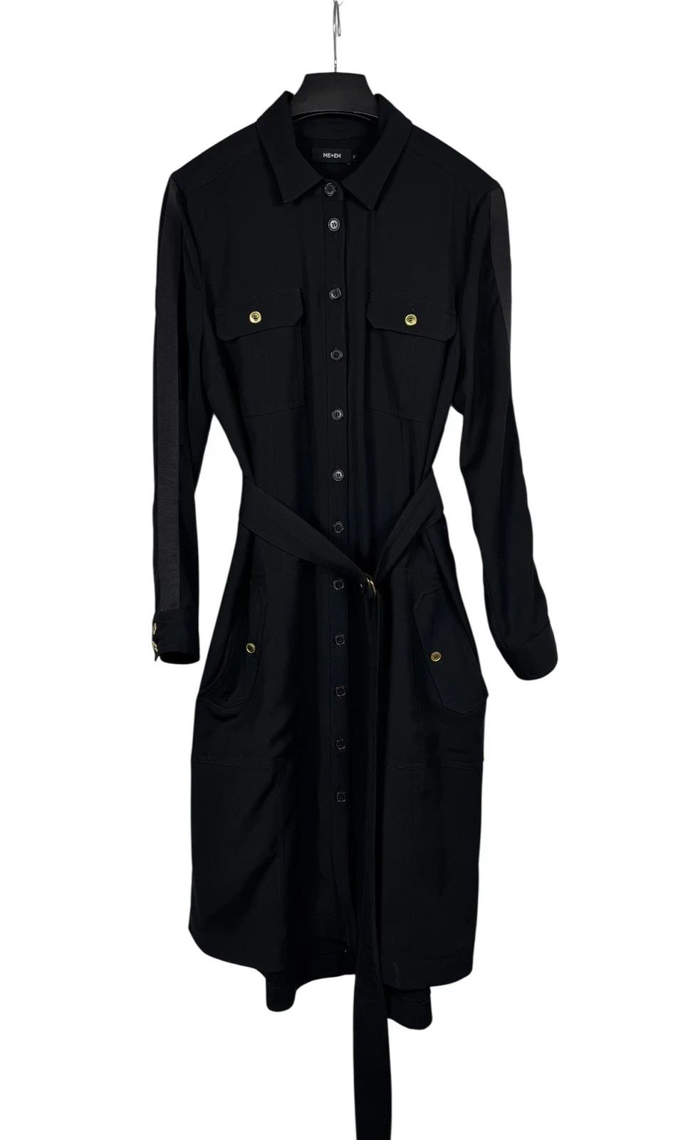 ME+EM ME + EM Shirt Dress Belted Polyester size 12 Size M / US 6-8 / IT 42-44 - 10 Thumbnail