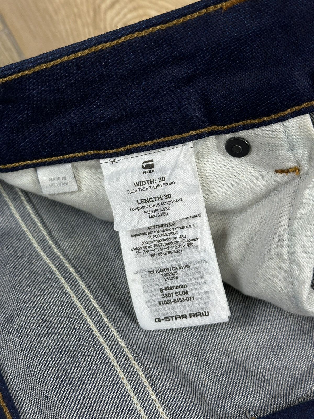 G-Star NEW🏷️ G-Star Raw 3301 Slim Denim Jeans Size US 30 / EU 46 - 6 Thumbnail