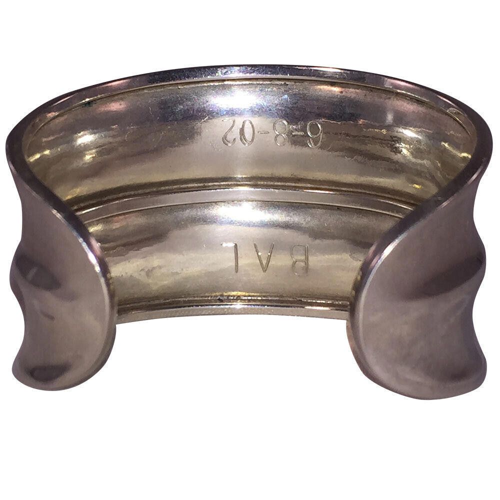 Handmade Women's Mexican Sterling Silver Rippled Cuff Bracelet Size ONE SIZE - 4 Thumbnail