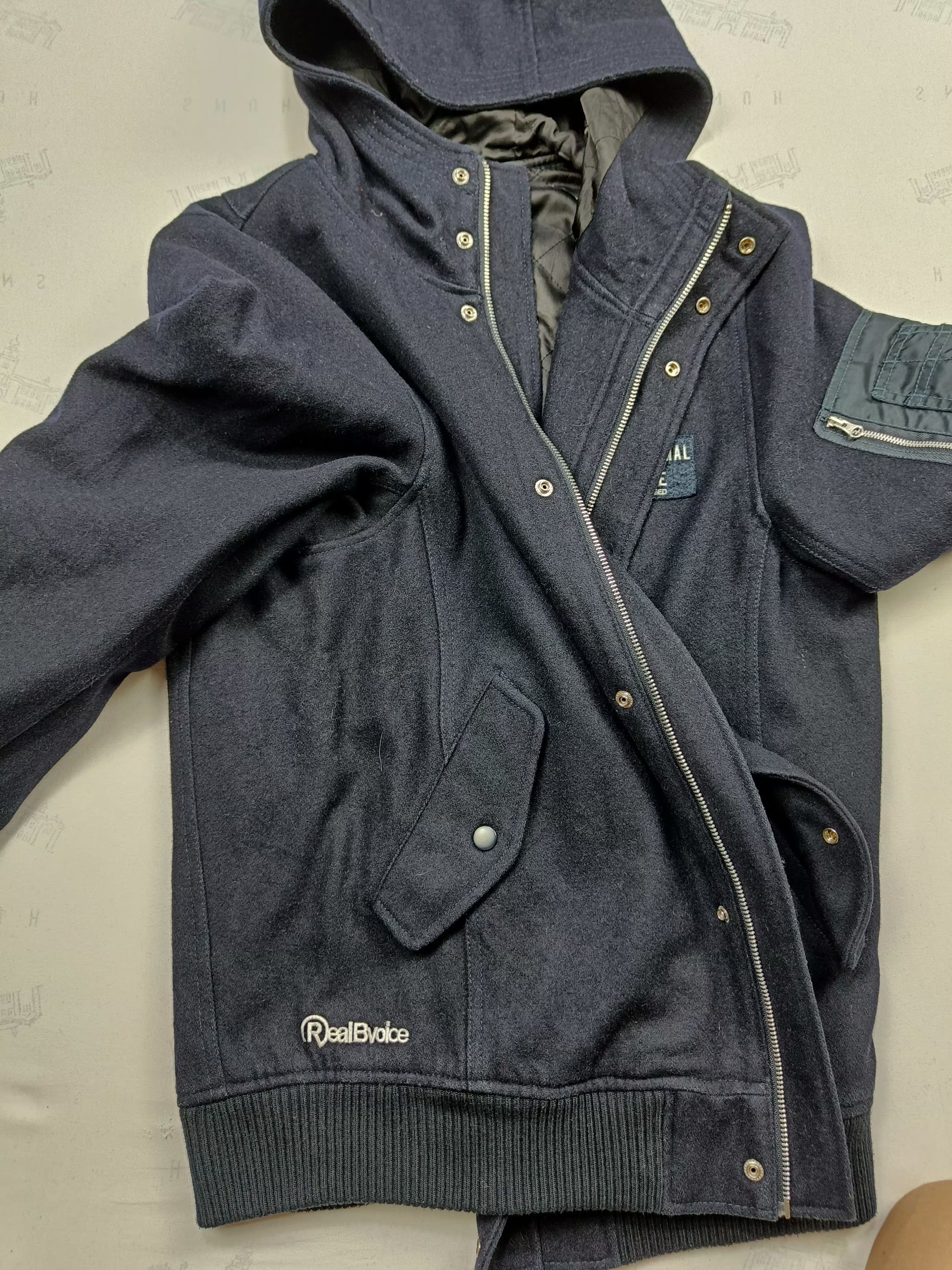 Japanese Brand Hype🔥RealBvoice Wool Zipper Hoodie Jacket Size US L / EU 52-54 / 3 - 13 Thumbnail