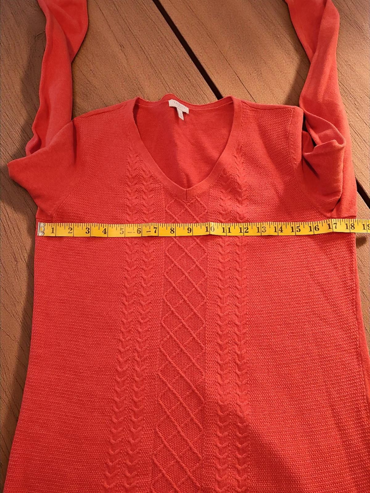 Other Talbots Cozy V-Neck Orange Sweater Size Small Size S / US 4 / IT 40 - 6 Thumbnail