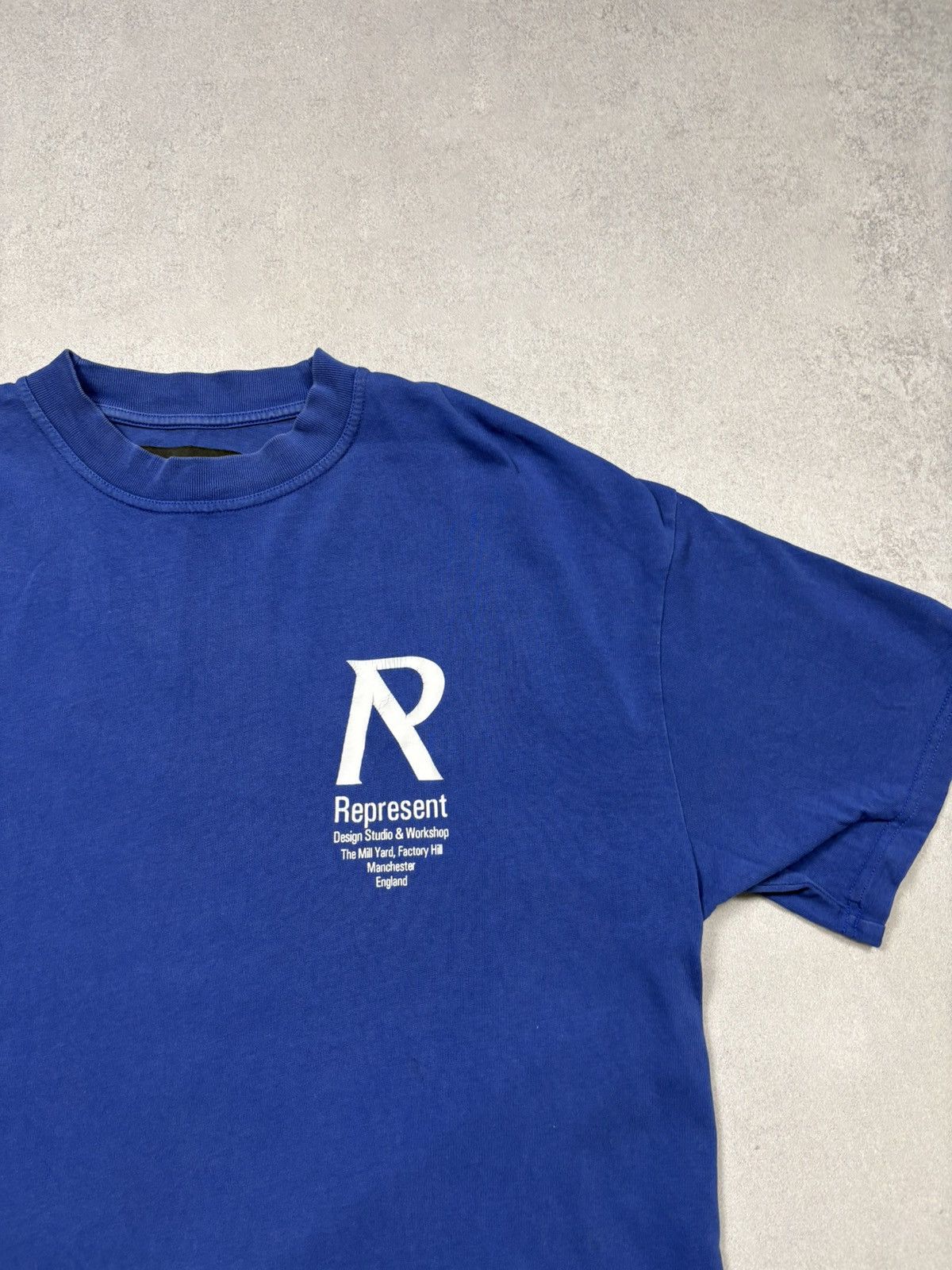 Represent Clo. Represent Blue Graphic Logo T Shirt Design Studio Workshop M Size US M / EU 48-50 / 2 - 8 Thumbnail
