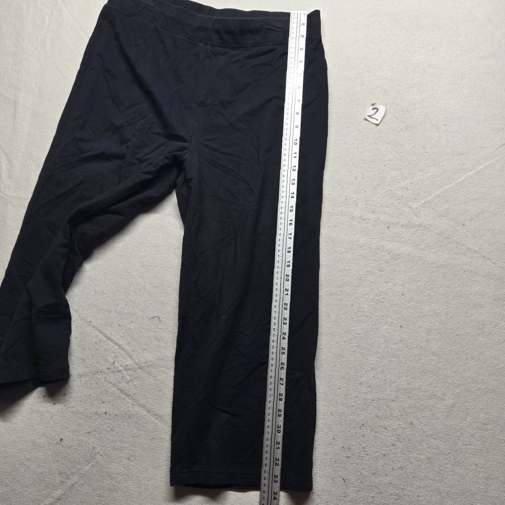 Vintage Kim Rogers Black Dress Capri Pants Women XL Plus Size Size 26" / US 2 / IT 38 - 6 Thumbnail
