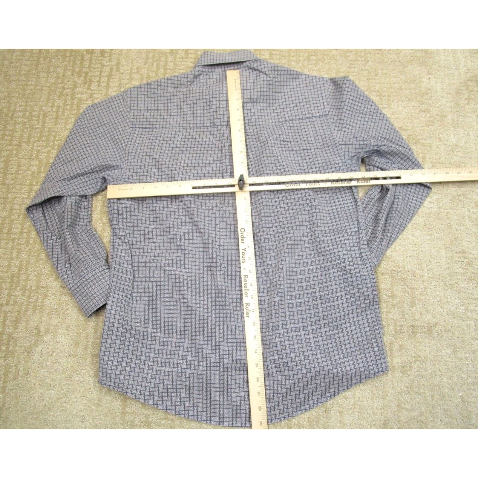 Wrangler Wrangler Shirt Men Small Blue Geometric Western Long Sleeve Button Down Cowboy Size US S / EU 44-46 / 1 - 4 Thumbnail