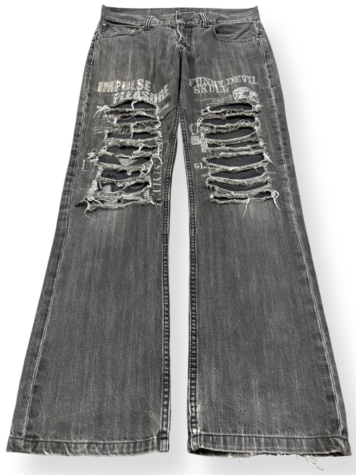 Hysteric Glamour Vintage Japanese Brand Faded Distressed Punk Grunge Jeans Size US 31 - 1 Thumbnail