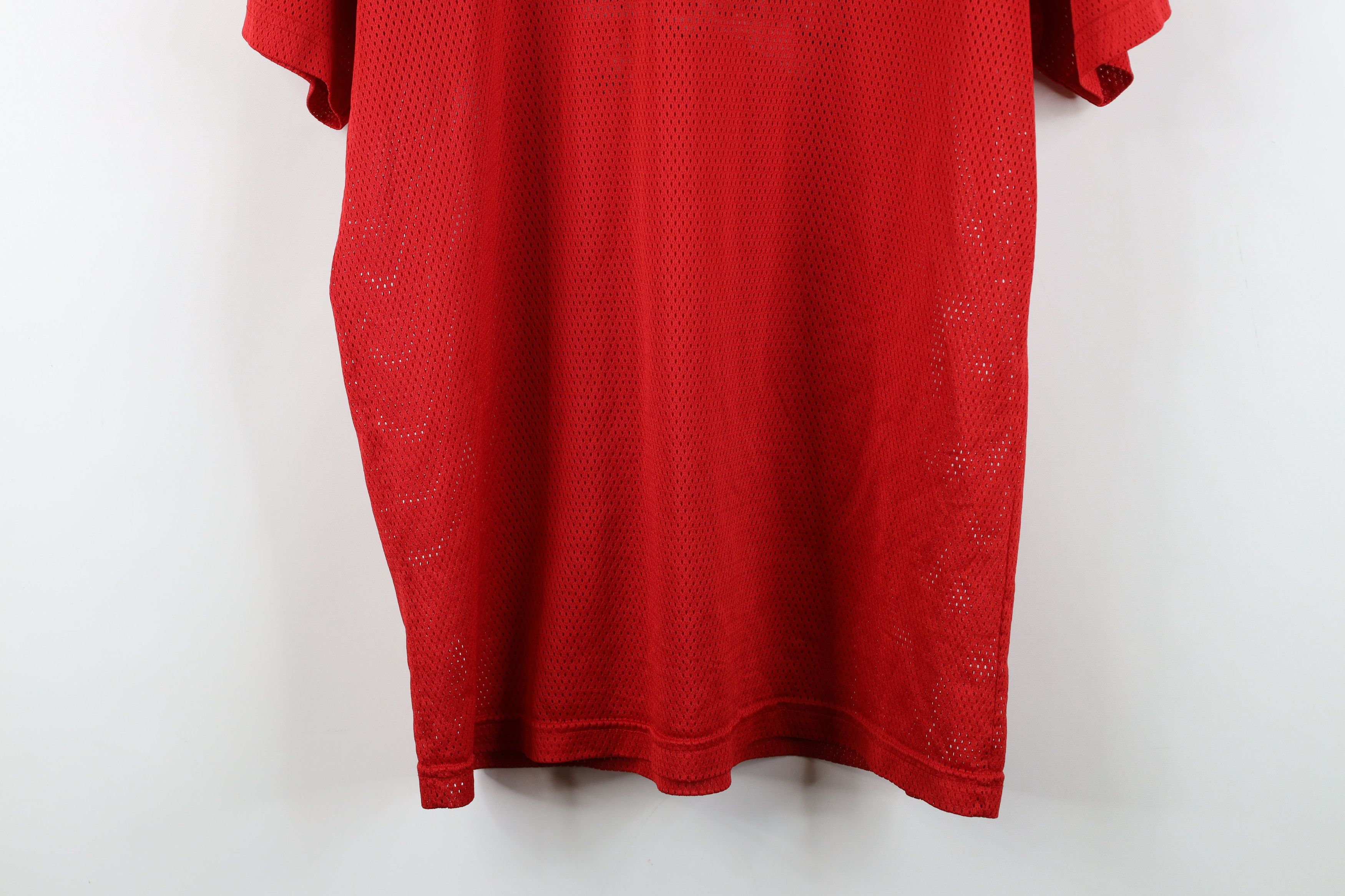 Vintage Vintage 90s Ohio State University Mesh Jersey T-Shirt Red Size US L / EU 52-54 / 3 - 15 Thumbnail