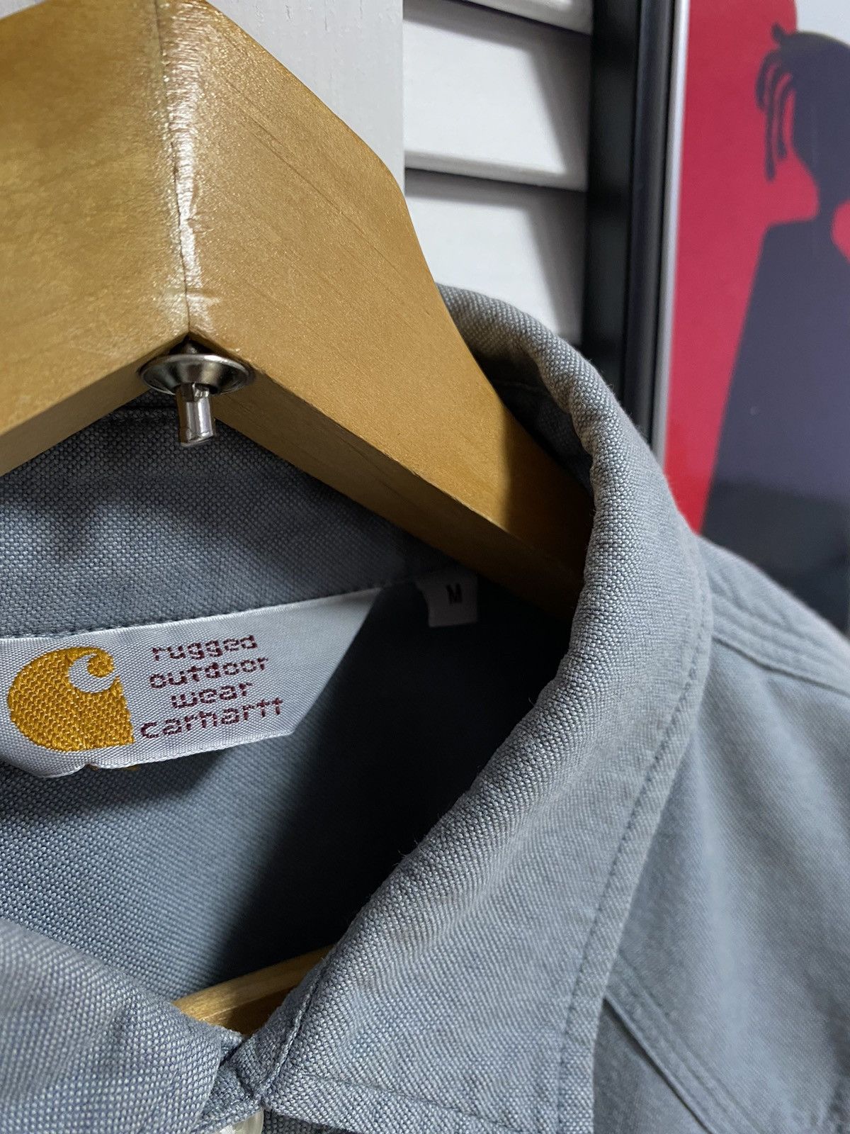 Carhartt × Vintage Vintage Shirt Tee Button Up Carhartt Overshirt Leather Logo Size US M / EU 48-50 / 2 - 7 Thumbnail
