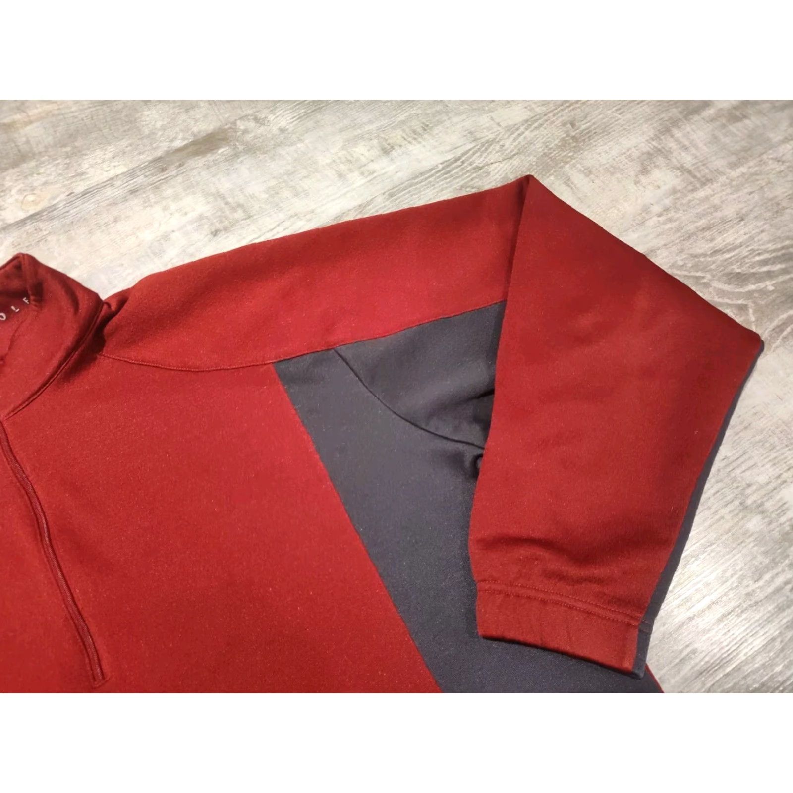Nike Nike Golf Red Quarter Zip Long Sleeve Pullover Jacket Men’s FITDRY Size L Size US L / EU 52-54 / 3 - 3 Thumbnail