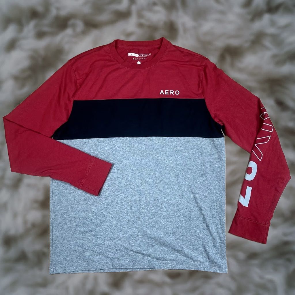 Aeropostale Aeropostale Shirt Mens Large L Long Sleeve Crew Neck Stretch Multicolor T Size US L / EU 52-54 / 3 - 1 Thumbnail