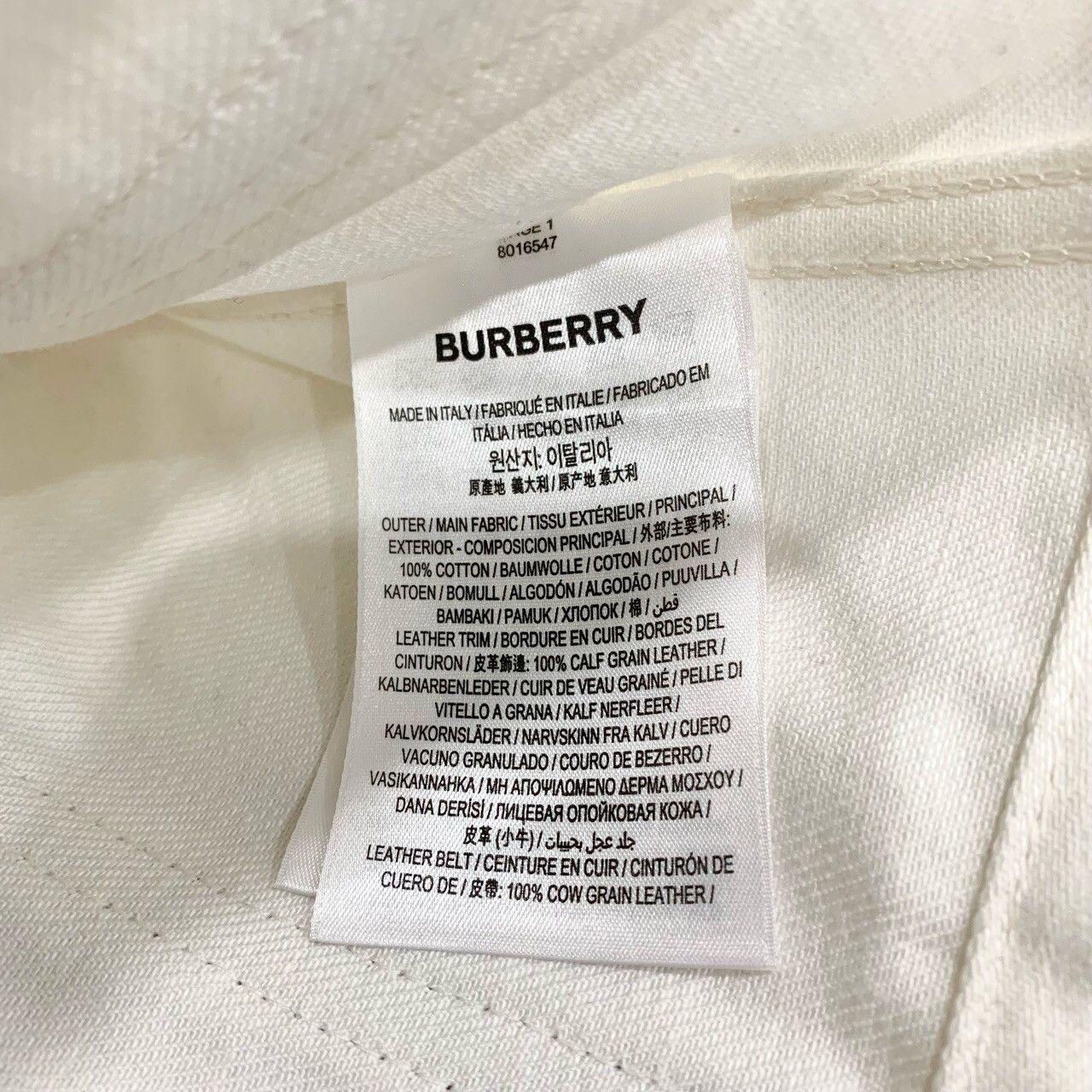 Burberry Burberry Leather-Paneled White Collar Denim Jacket Size XS / US 0-2 / IT 36-38 - 7 Thumbnail