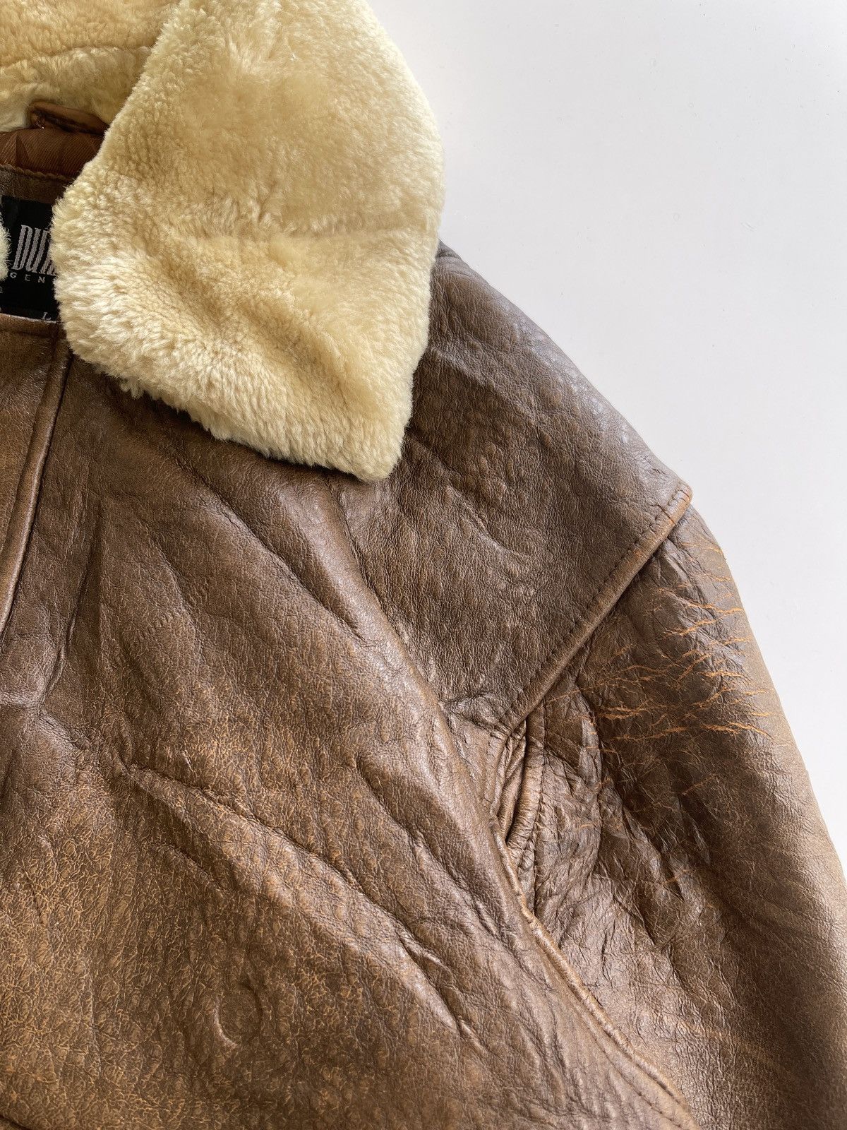 Vintage Vintage Durante Leather Flight Jacket Size US L / EU 52-54 / 3 - 14 Thumbnail