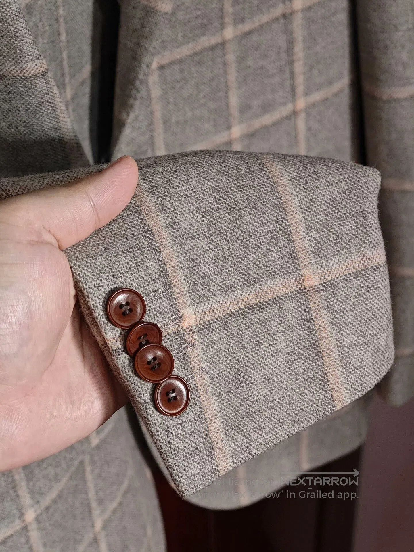 Luciano Barbera Carlo Barbera Flannel Half-Lined Blazer. Size US M / EU 48-50 / 2 - 4 Thumbnail