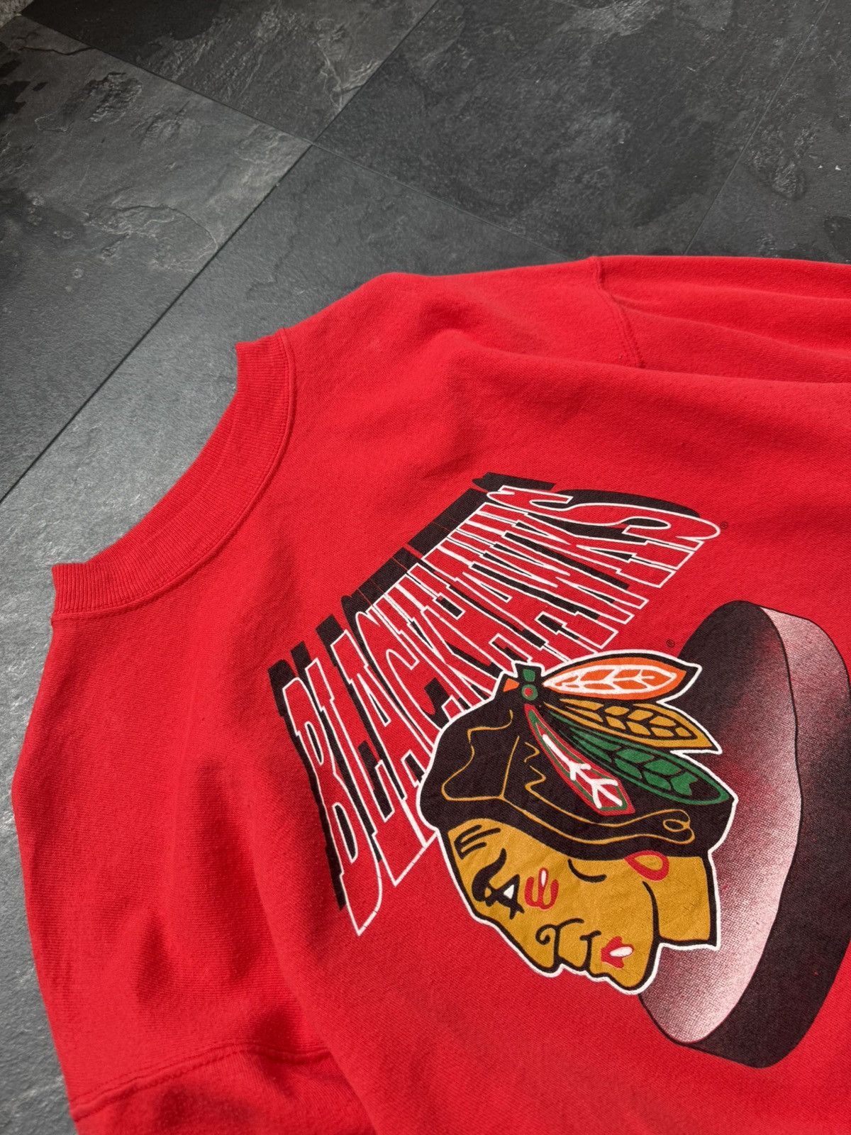 NHL × Vintage Vintage Chicago Blackhawks sweatshirt Size US XL / EU 56 / 4 - 2 Thumbnail