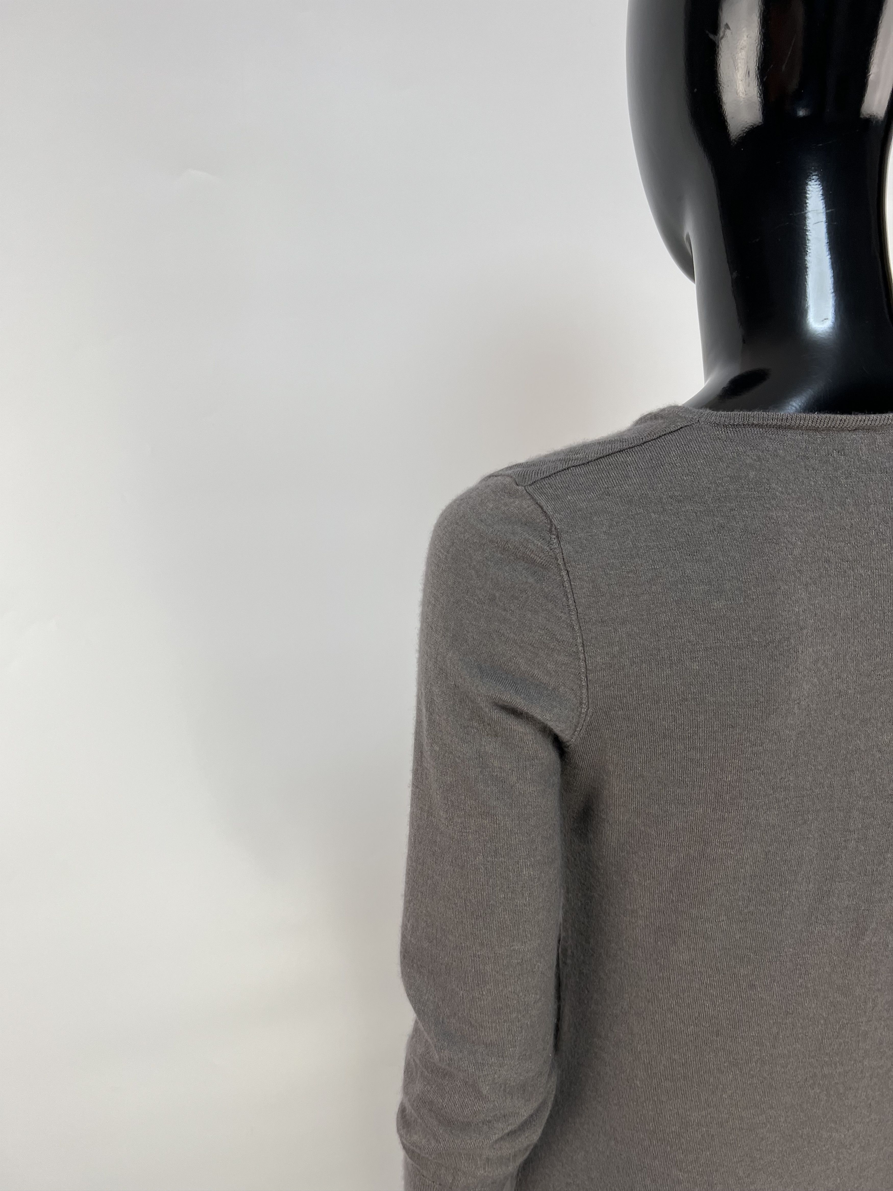 Brunello Cucinelli Brunello Cucinelli Gray Cashmere Silk Sweater Pullover Size M / US 6-8 / IT 42-44 - 7 Thumbnail