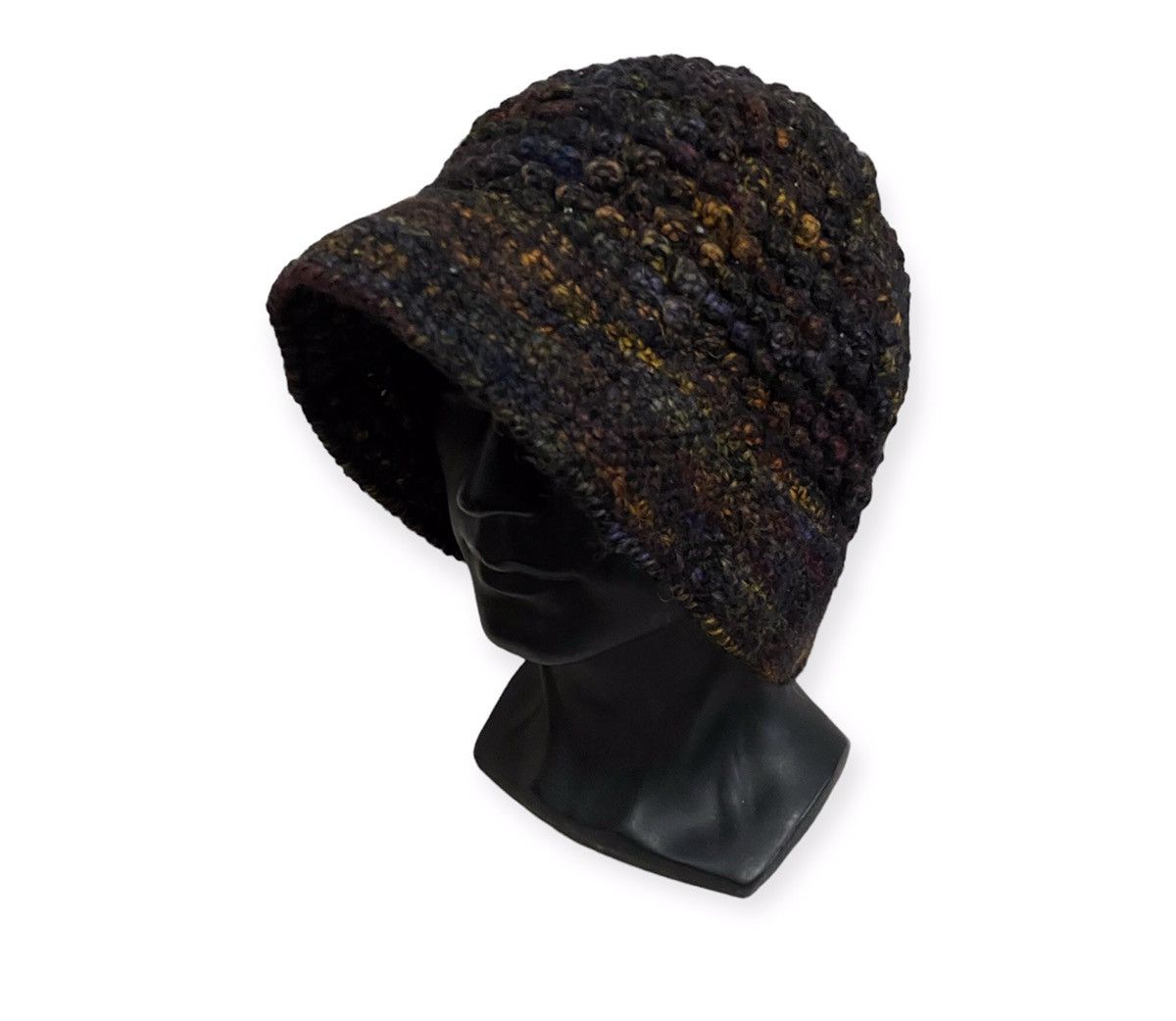 image of Knit Bucket Hat in Brown, Men's