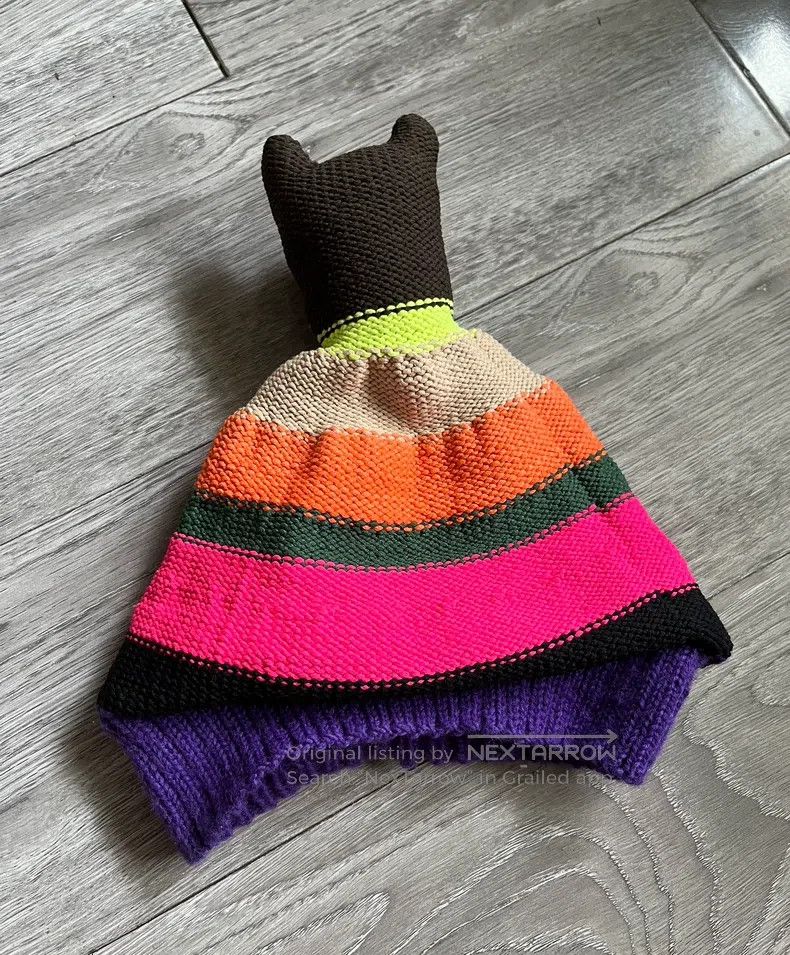 Walter Van Beirendonck Walter Van Beirendonck Hat w&lt show style cartoon woollen Size ONE SIZE - 2 Thumbnail