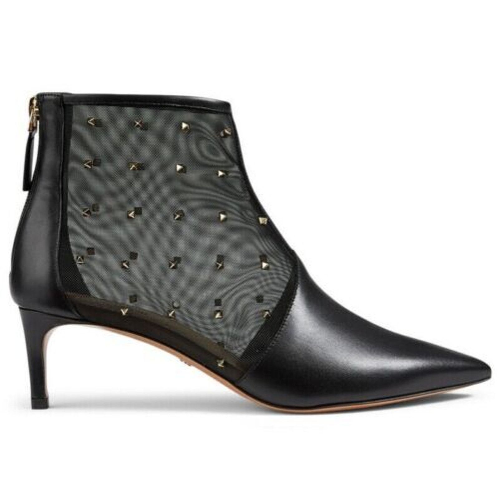 Valentino Valentino Rockstud Shining Mesh Black Leather Stud Kitten Size US 6 / IT 36 - 2 Thumbnail