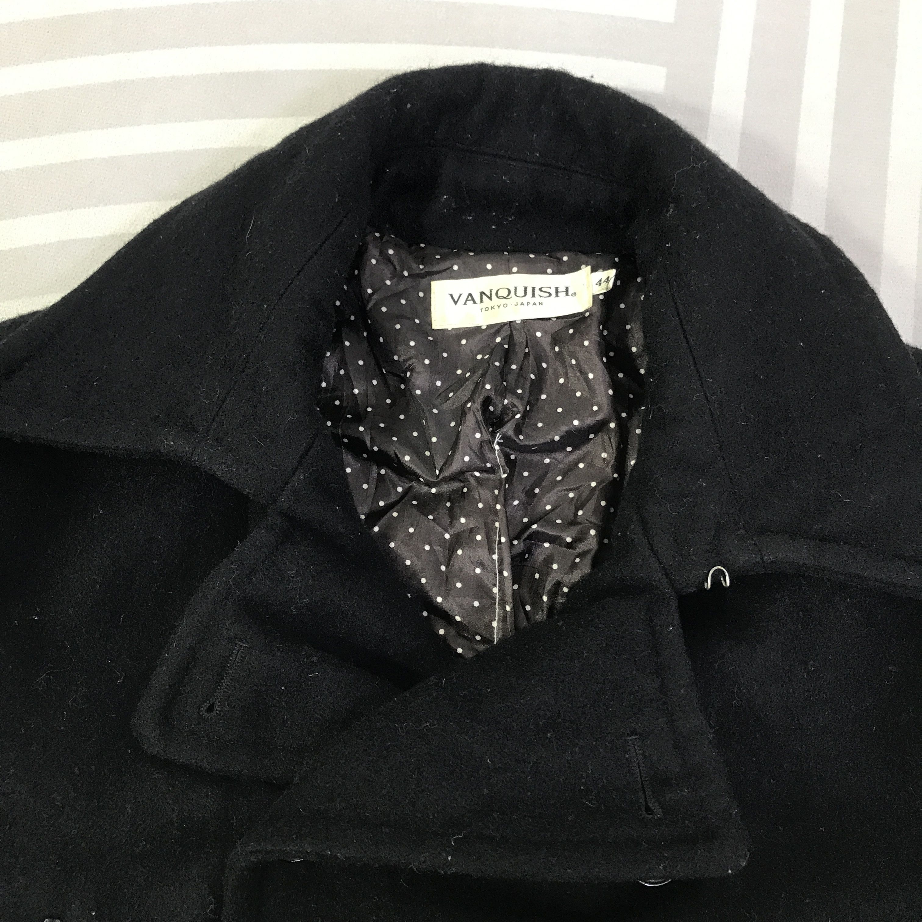 Vanquish Vintage Vanquish Double breasted Black Wool Jacket K100B1 Size US S / EU 44-46 / 1 - 5 Thumbnail