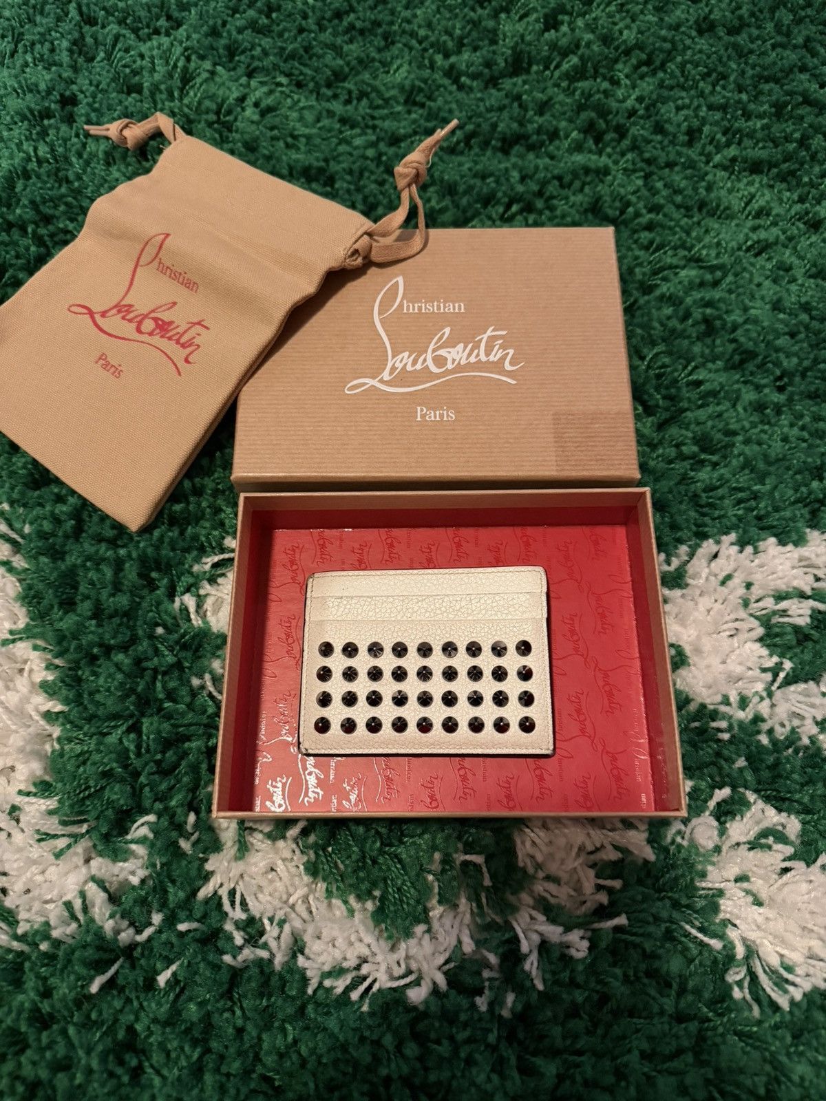 Christian Louboutin CL Spikes Card Case White Size ONE SIZE - 1 Thumbnail