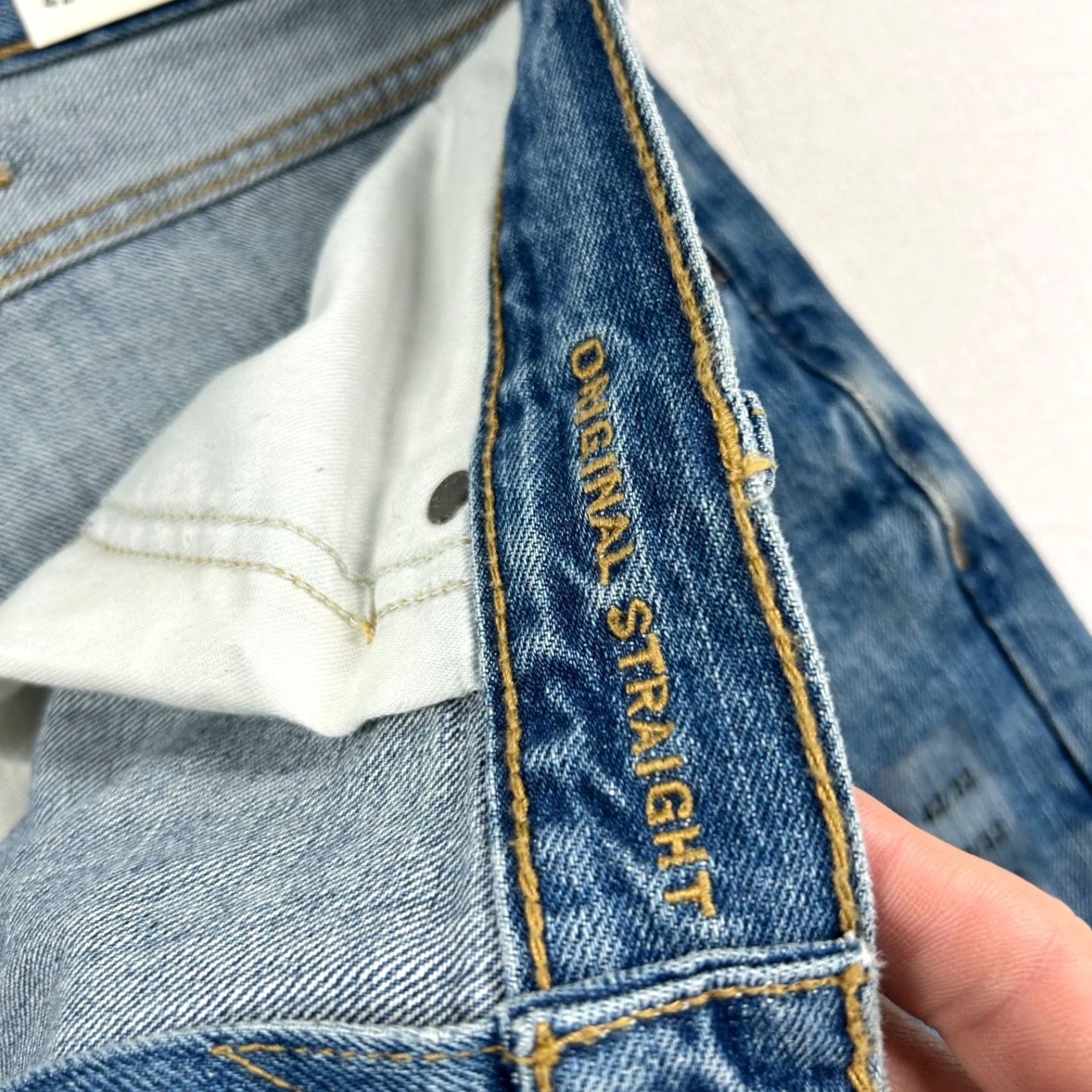 American Eagle Outfitters American Eagle Jeans Mens 42x32 Original Straight Classic 5-Pocket Denim Blue Size US 42 / EU 58 - 5 Thumbnail