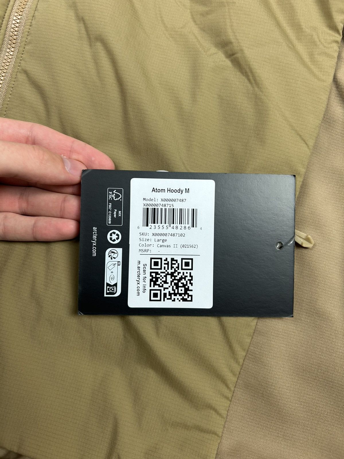 Arc'teryx Arc'teryx Atom M Canvas II L Size US L / EU 52-54 / 3 - 2 Thumbnail