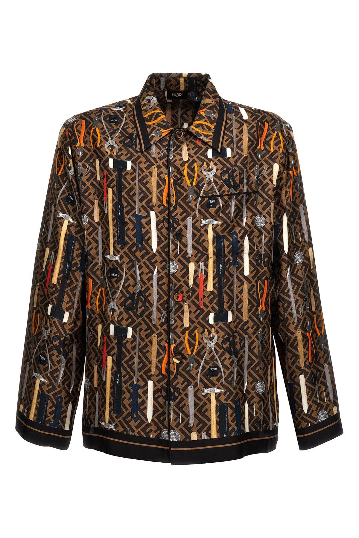 image of 'Fendi Tools' Shirt in Brown, Men's (Size XS)