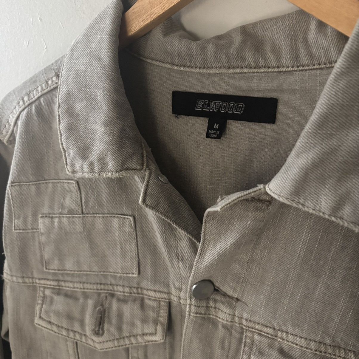 Elwood Beige Elwood Button Up Denim Jacket Size Medium Size US M / EU 48-50 / 2 - 2 Thumbnail