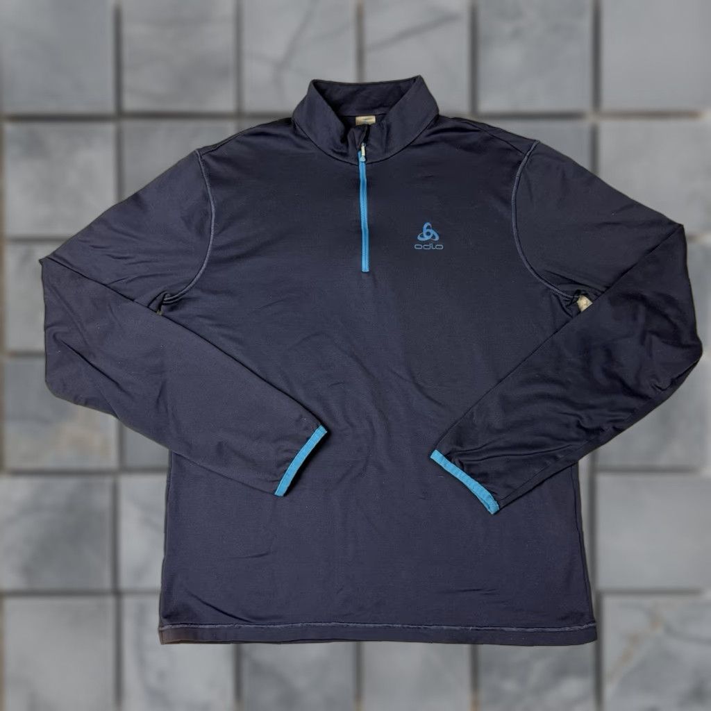 Odlo VINTAGE Odlo Shirt Pullover 1/4 Zip Mens Small Blue Polyester Activewear Casual Workout Running & Jogging Size US S / EU 44-46 / 1 - 1 Thumbnail