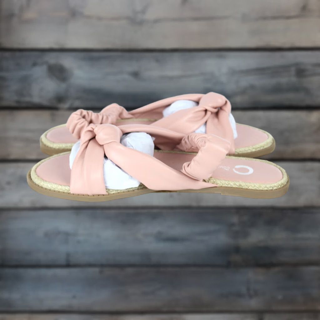 Vintage Journee Collection Women's Kiandra Sandal Slingback Size 6.5 Rose Sandal Slingsback Rose Pink Solid Pattern Casual Comfort Womens 6.5 Shoes Size US 7 / IT 37 - 1 Thumbnail