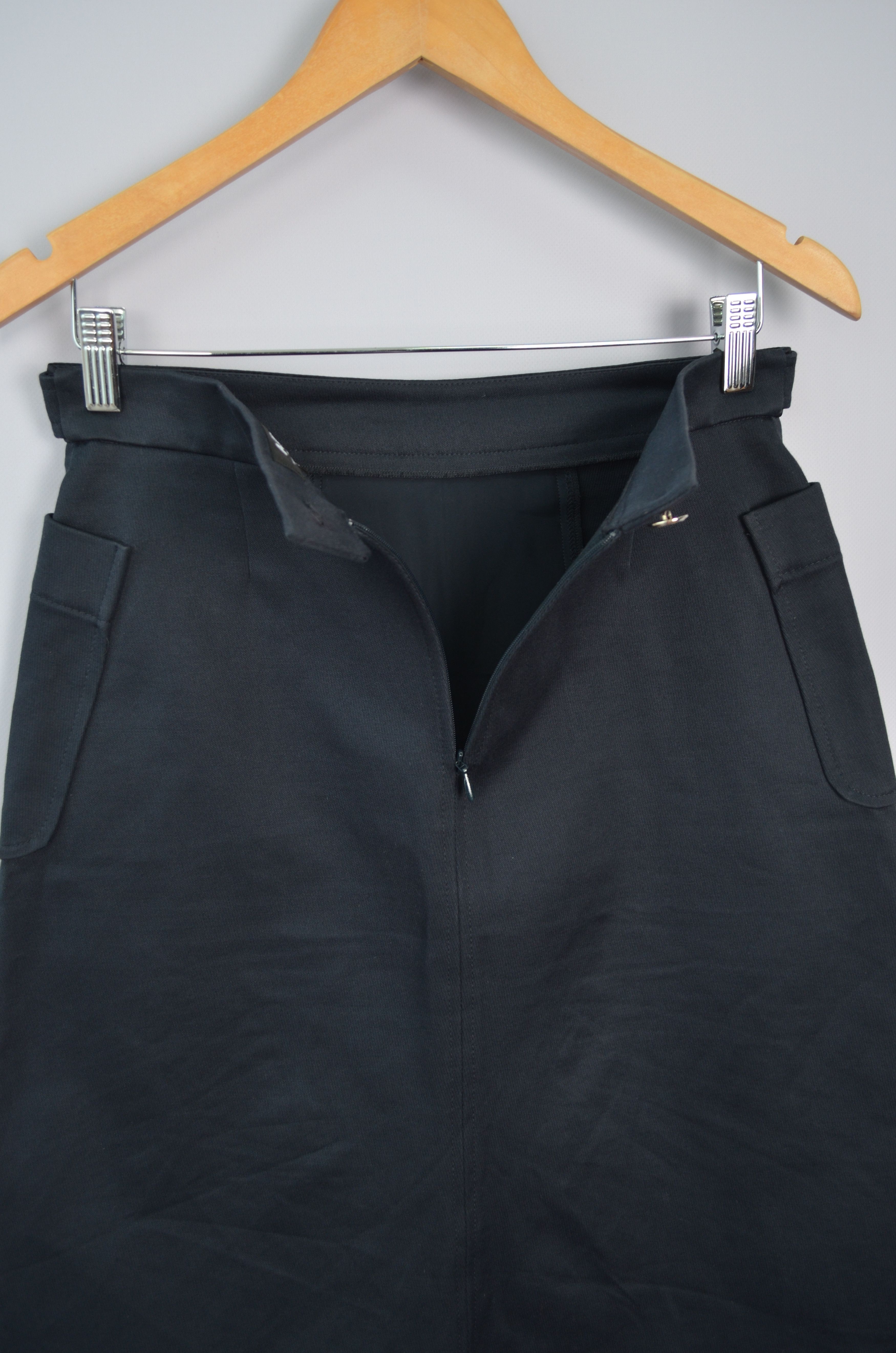 A.P.C. Rue Madame Paris Navy Midi Skirt Size FR38 Designer