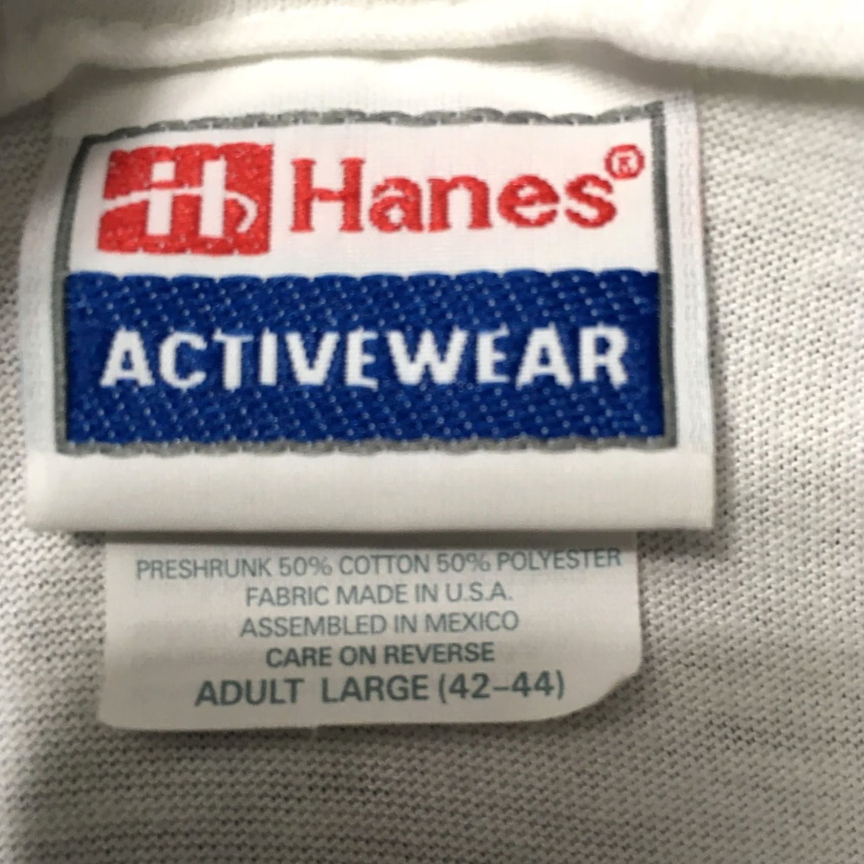 Hanes VINTAGE White Polo Shirt Mens Size L USA 50/50 Size US L / EU 52-54 / 3 - 3 Thumbnail