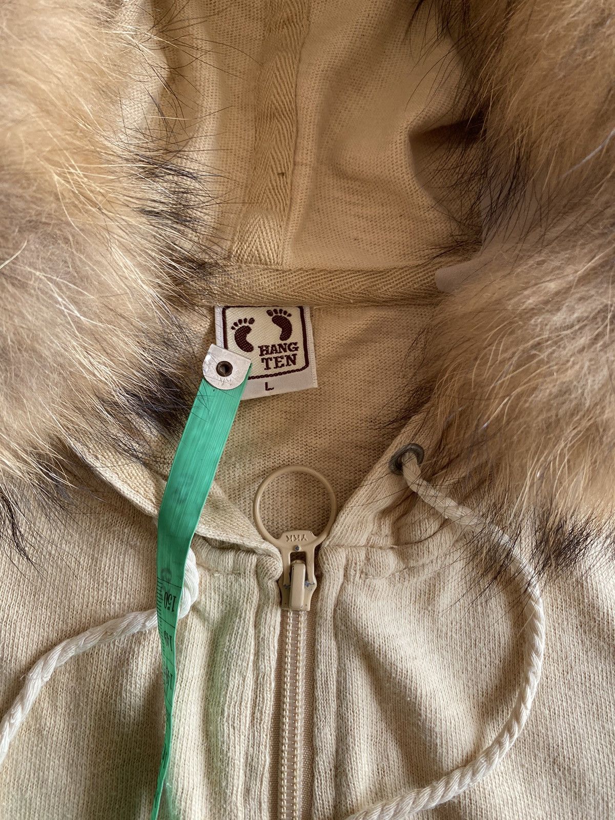 Hang Ten × Vintage Vintage 90s Hang Ten Zip Fur Hoodie Size US L / EU 52-54 / 3 - 3 Thumbnail