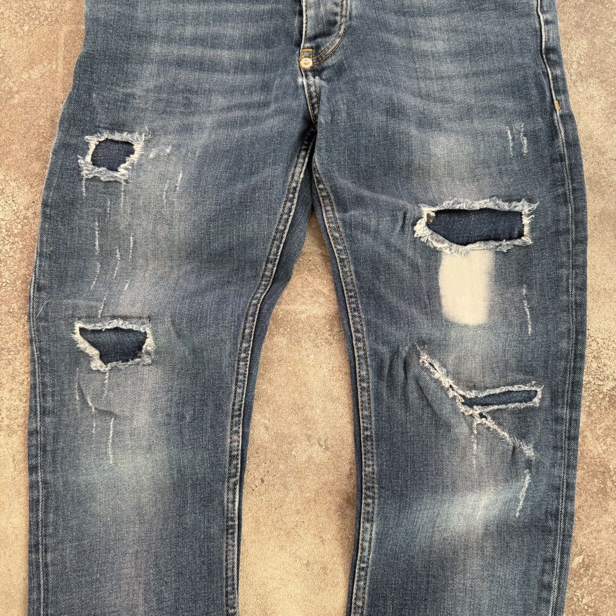 Dsquared2 × Vintage DSQUARED2 Distressed Denim Y2K Jeans Size 28" / US 6 / IT 42 - 9 Thumbnail
