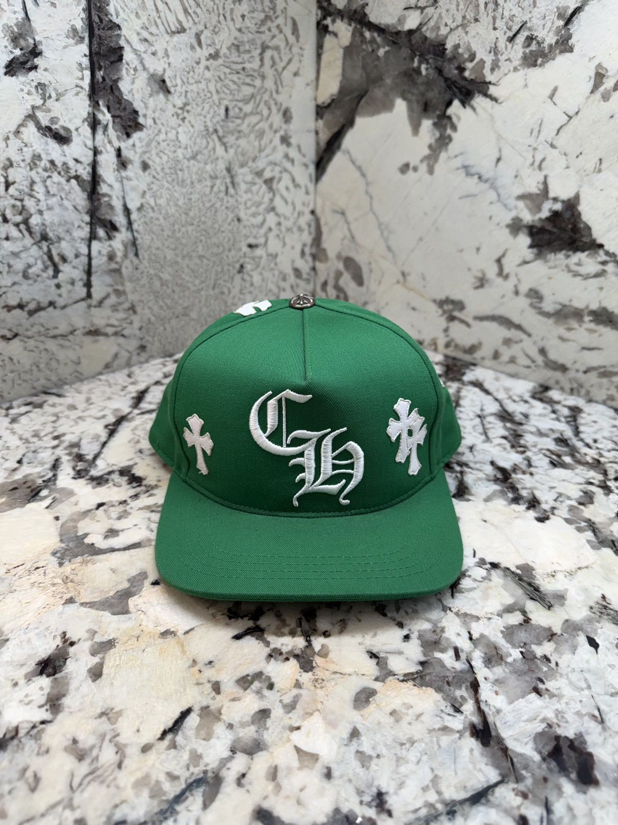 Chrome Hearts Chrome Hearts Cross Patch Hat Green White Baseball Cap Size ONE SIZE - 2 Thumbnail
