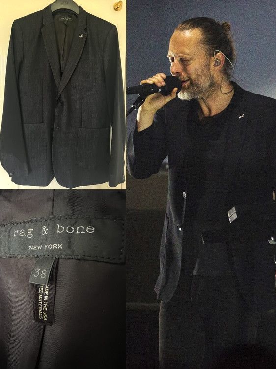 Rag & Bone Rag & Bone Lightweight Wool Blazer Black Thom Yorke Size 38R - 1 Thumbnail