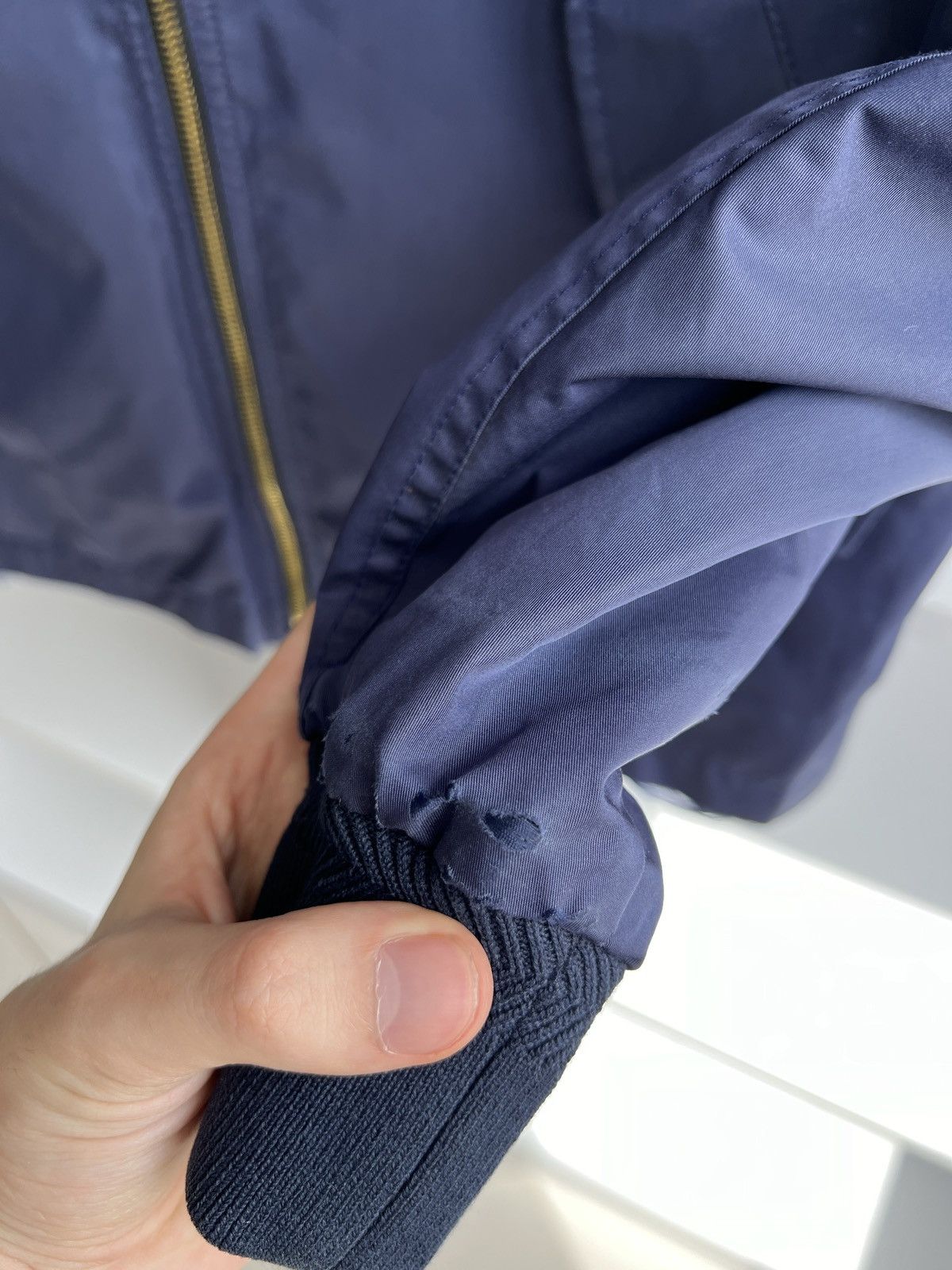 Vintage Burberry Blue Plaid Reversible Double-Zipper Jacket