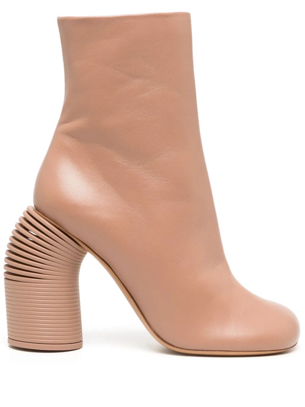 Off-White o1y1225 Leather Ankle Boots in Blush Size US 9 / IT 39 - 1 Thumbnail