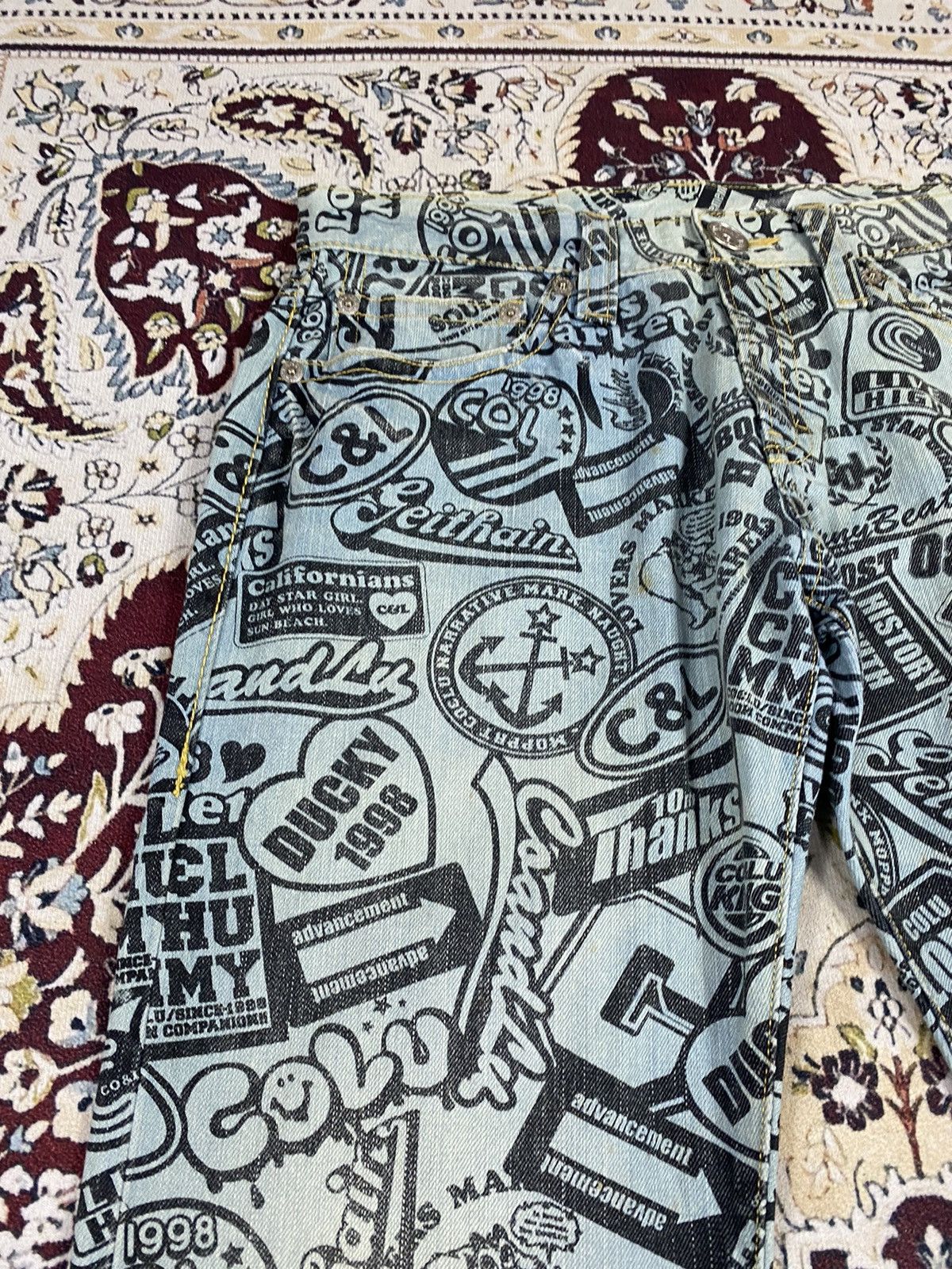 Japanese Brand Japanese brand X co lu co&lu overprint jeans Size US 34 / EU 50 - 19 Thumbnail