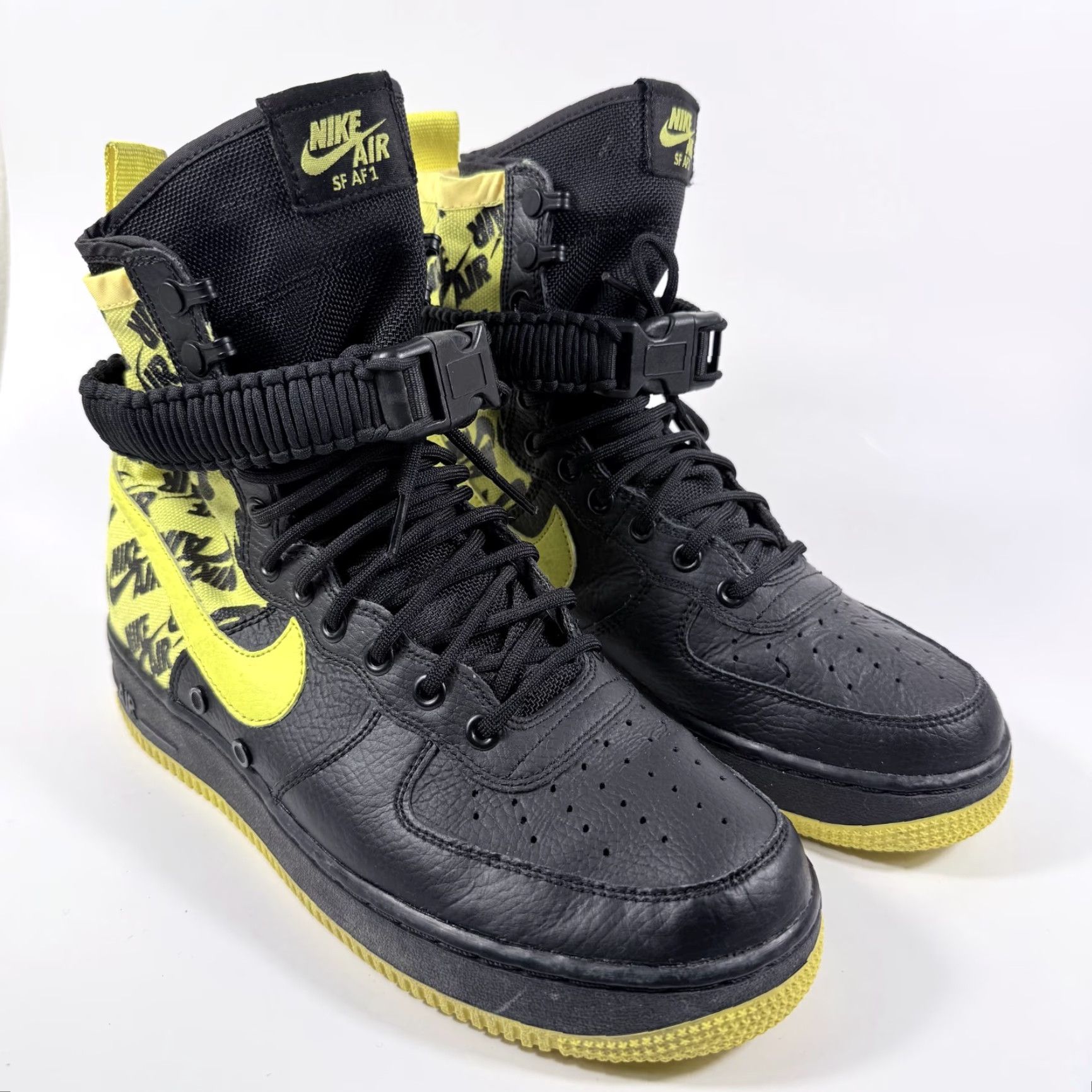 Nike Nike SF Air Force 1 High Sneakers Men Black Dynamic Yellow AR1955-001 Size US 7 / EU 40 - 3 Thumbnail
