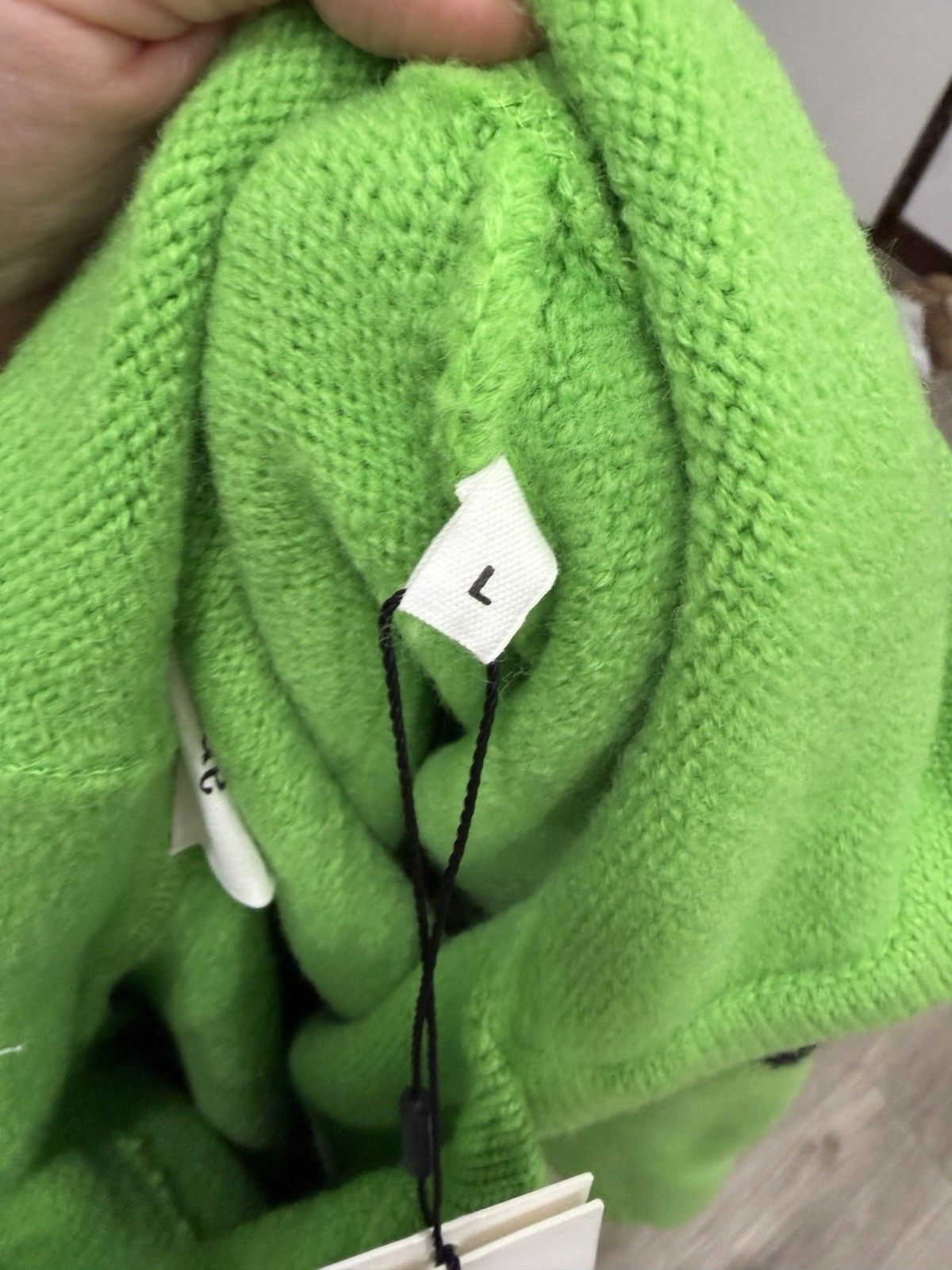 AMI Ami Paris Ami de Coeur Merino Wool Knit Green Hood Large Size US L / EU 52-54 / 3 - 4 Thumbnail