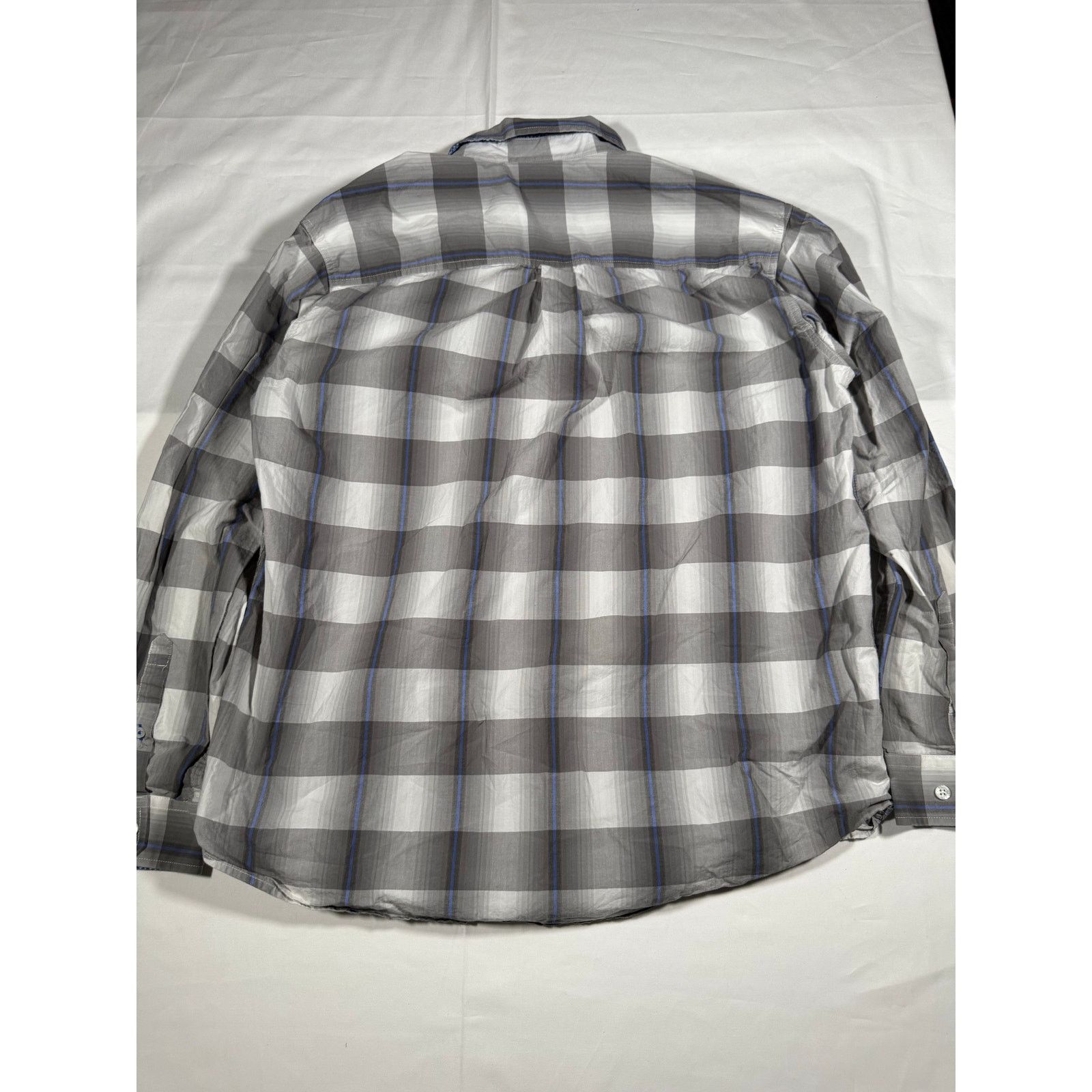 CINCH Cinch Men’s M Gray Blue Plaid Western Button Down Size US M / EU 48-50 / 2 - 4 Thumbnail
