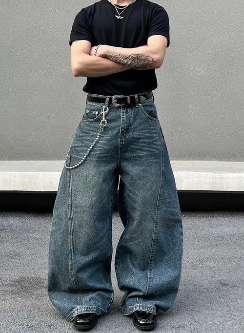 Jean VIBE Baggy Wide Leg Jeans Size US 32 / EU 48 - 4 Thumbnail