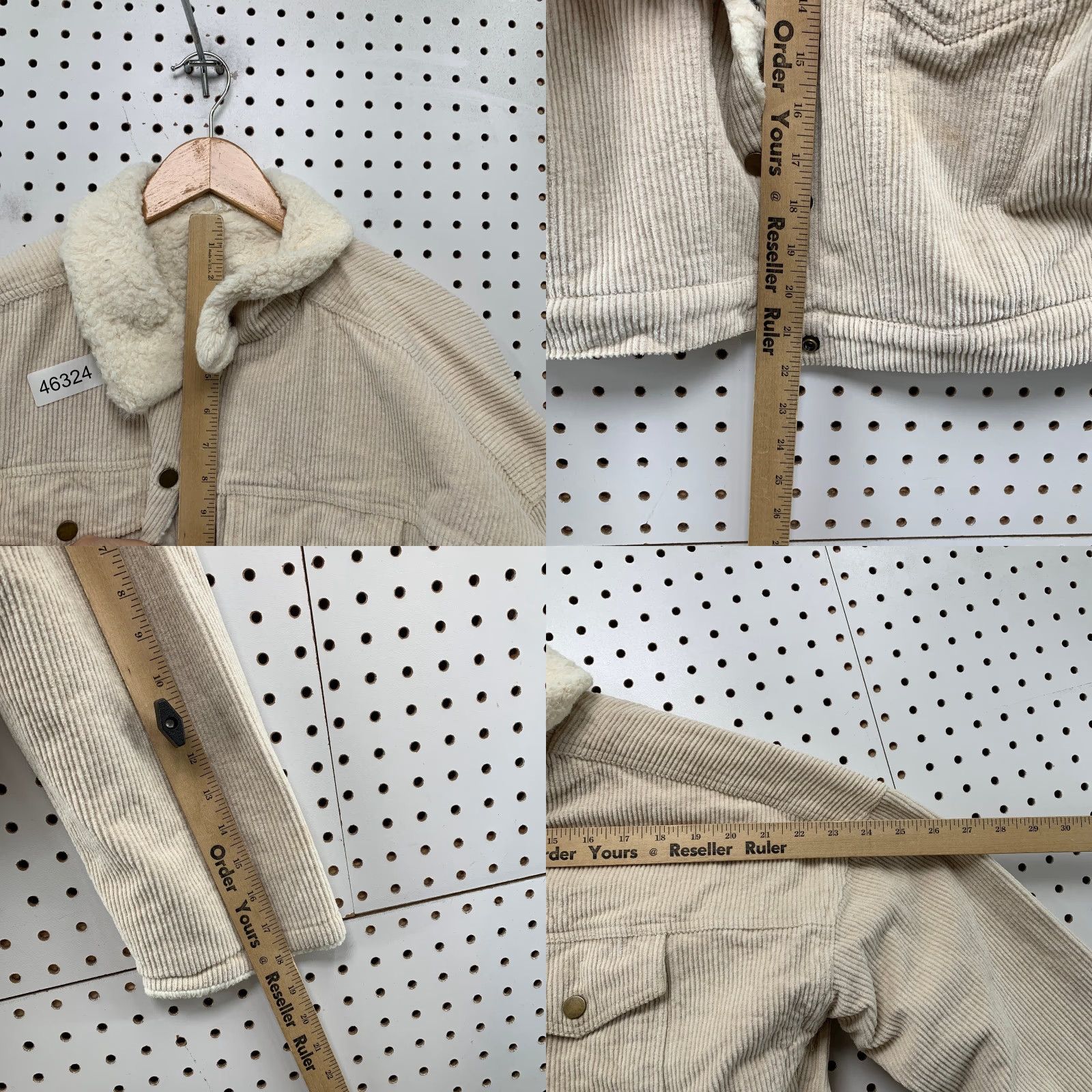 Vintage Sade & Sage Corduroy Jacket Womens Medium Beige Sherpa Faux Fur Liner Soft COzy Casual Jacket Adults Mens Womens Boys Girls Size M / US 6-8 / IT 42-44 - 8 Thumbnail
