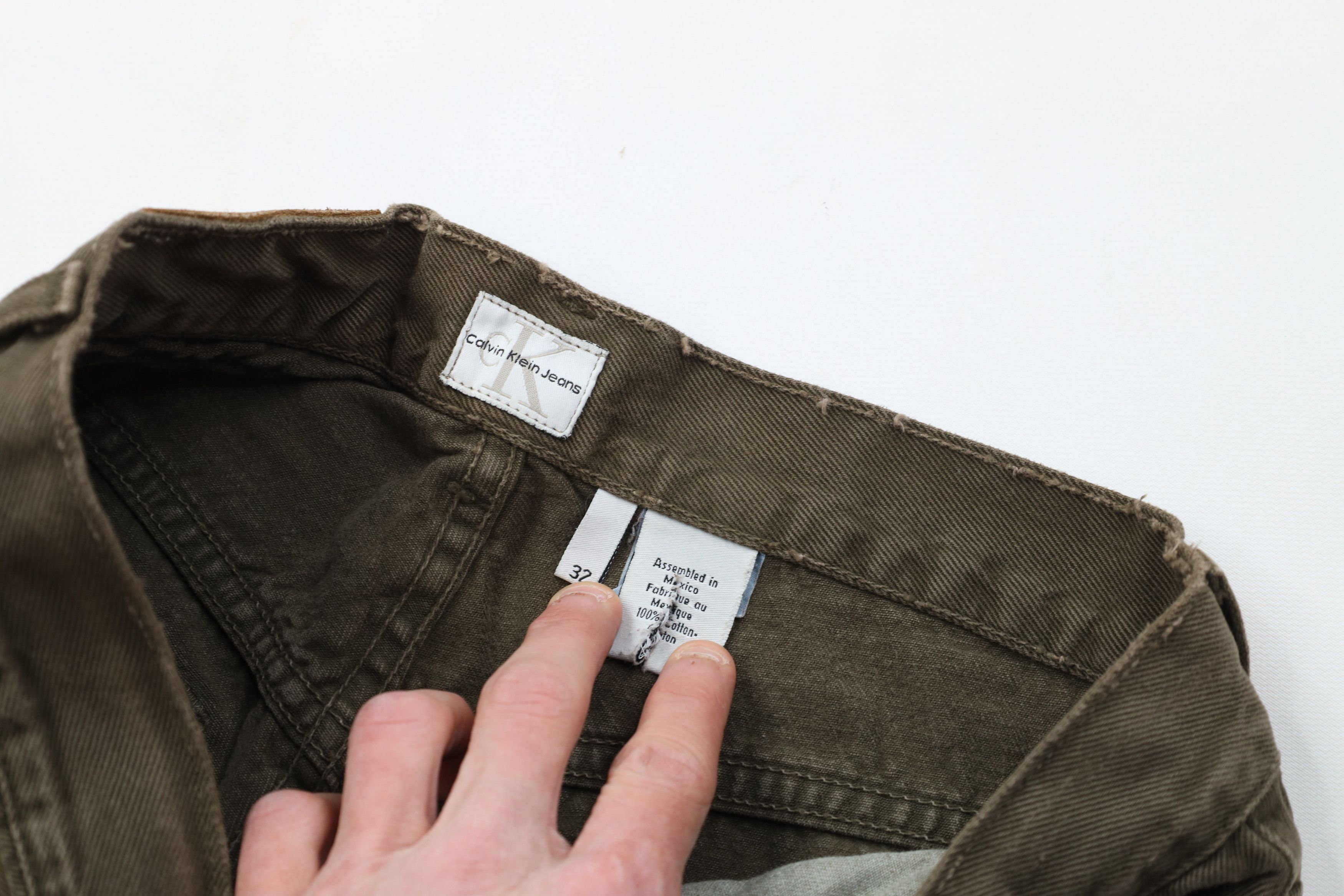 Calvin Klein Vintage 90s Calvin Klein Relaxed Fit Denim Jeans Green Size US 32 / EU 48 - 10 Thumbnail